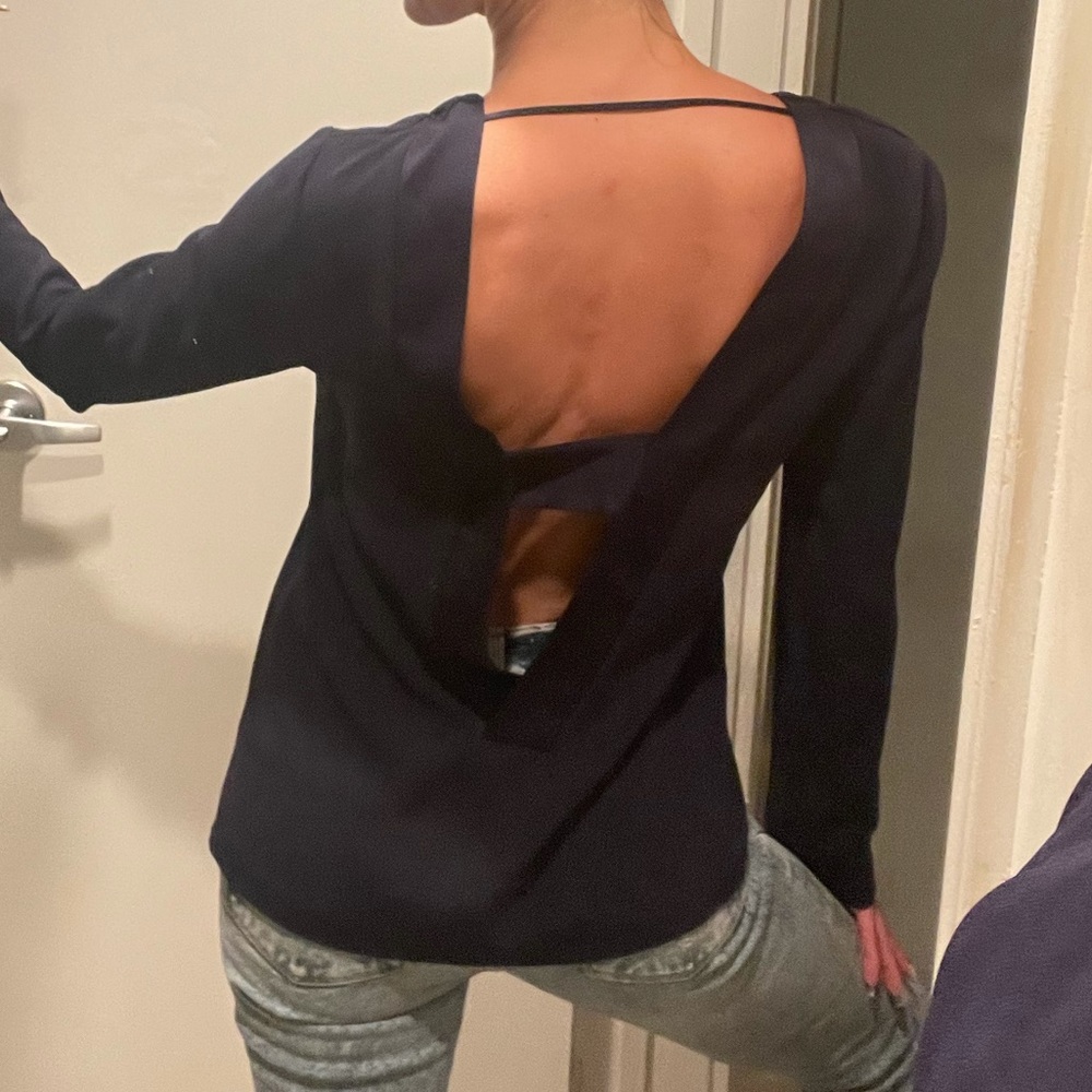 Navy Intermix Top - Picture 6 of 9